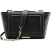 Aleksandra Badura - Luisa Bag - Goatskin Shoulder Bag - Onyx - Luxury High Quality Leather Bag - Avvenice