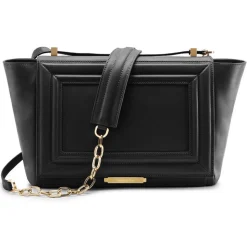 Aleksandra Badura - Luisa Bag - Goatskin Shoulder Bag - Onyx - Luxury High Quality Leather Bag - Avvenice