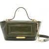 Aleksandra Badura - Luisa Mini Bag - Calfskin & Tejus Shoulder Bag - Olive - Luxury High Quality Leather Bag - Avvenice