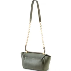 Aleksandra Badura - Luisa Mini Bag - Calfskin & Tejus Shoulder Bag - Olive - Luxury High Quality Leather Bag - Avvenice
