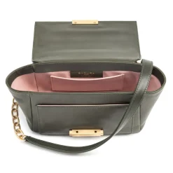 Aleksandra Badura - Luisa Mini Bag - Calfskin & Tejus Shoulder Bag - Olive - Luxury High Quality Leather Bag - Avvenice