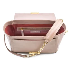 Aleksandra Badura - Luisa Bag - Calfskin Shoulder Bag - Blush - Luxury High Quality Leather Bag - Avvenice