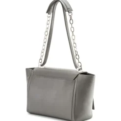 Aleksandra Badura - Luisa Bag - Calfskin & Lizard Shoulder Bag - Graphite - Luxury High Quality Leather Bag - Avvenice