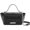 Aleksandra Badura - Luisa Mini Bag - Calfskin & Python Shoulder Bag - Onyx, Black & White - Luxury High Quality Leather Bag - Avvenice