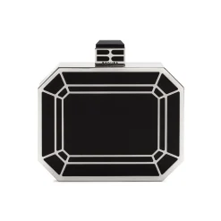 Aleksandra Badura - Miniauderie Bag - Black & Silver - Luxury High Quality Handmade Bag - Avvenice