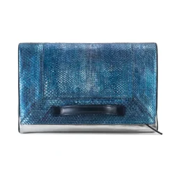 Aleksandra Badura - Privee Clutch - Calfskin & Python Envelope Clutch - Fuchsia - Luxury High Quality Leather Bag - Avvenice