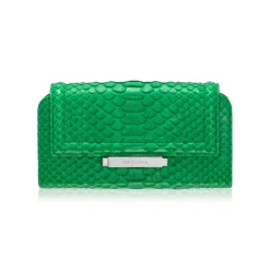 Aleksandra Badura - Small Leather Goods - Continental Wallet in Python - Green - Luxury High Quality - Avvenice