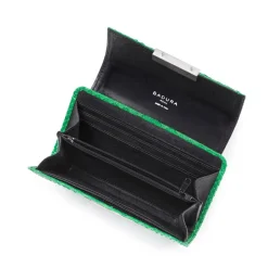 Aleksandra Badura - Small Leather Goods - Continental Wallet in Python - Green - Luxury High Quality - Avvenice