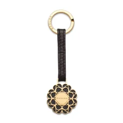 Aleksandra Badura - Small Leather Goods - Keyring in Calfskin - Black - Luxury High Quality - Avvenice