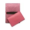 Aleksandra Badura - Small Leather Goods - Business Card Holder in Calfskin - Pink - Luxury High Quality - Avvenice