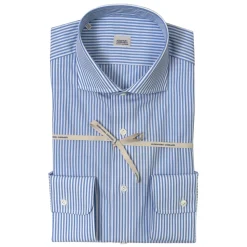 Alessandro Gherardi - Long Sleeve Shirt - Light Blue Stripe - Shirt - Handmade in Italy - Luxury Exclusive Collection - Avvenice
