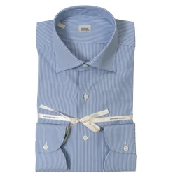 Alessandro Gherardi - Long Sleeve Shirt - Light Blue on White - Shirt - Handmade in Italy - Luxury Exclusive Collection - Avvenice