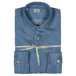 Alessandro Gherardi - Long Sleeve Shirt - Light Denim - Shirt - Handmade in Italy - Luxury Exclusive Collection - Avvenice