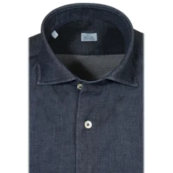 Alessandro Gherardi - Long Sleeve Shirt - Very Dark Denim - Shirt - Handmade in Italy - Luxury Exclusive Collection - Avvenice