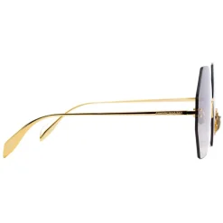 Alexander McQueen - Beetle Jeweled Sunglasses - Gold Brown - Alexander McQueen Eyewear - Avvenice