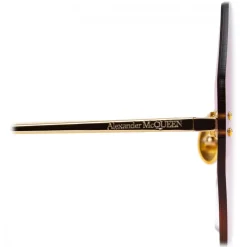 Alexander McQueen - Beetle Jeweled Hexagonal Sunglasses - Gold Red - Alexander McQueen Eyewear - Avvenice