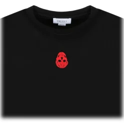 Alexander McQueen - Crew Neck T-Shirt - Black Red - Alexander McQueen Exclusive Luxury Collection - Avvenice