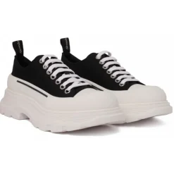 Alexander McQueen - Flatform Sneakers - Black White - Alexander McQueen Exclusive Luxury Collection - Avvenice