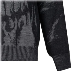 Alexander McQueen - Grey Skull Intarsia Sweater - Grey Charcoal - Alexander McQueen Exclusive Luxury Collection - Avvenice