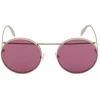 Alexander McQueen - Metal Round Piercing Sunglasses - Gold Violet - Alexander McQueen Eyewear - Avvenice