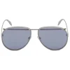 Alexander McQueen - Metal Aviator Piercing Sunglasses - Silver Violet - Alexander McQueen Eyewear - Avvenice