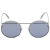Alexander McQueen - Metal Round Piercing Sunglasses - Silver Violet - Alexander McQueen Eyewear - Avvenice