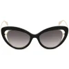 Alexander McQueen - Open Wire Cat-Eye Sunglasses - Black - Alexander McQueen Eyewear - Avvenice