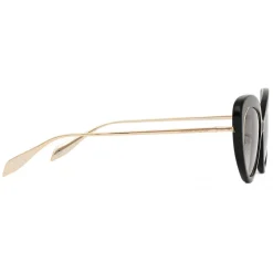 Alexander McQueen - Open Wire Cat-Eye Sunglasses - Black - Alexander McQueen Eyewear - Avvenice