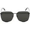 Alexander McQueen - Piercing Shield Metal Sunglasses - Black - Alexander McQueen Eyewear - Avvenice