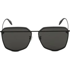 Alexander McQueen - Piercing Shield Metal Sunglasses - Black - Alexander McQueen Eyewear - Avvenice
