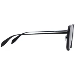 Alexander McQueen - Piercing Shield Metal Sunglasses - Black - Alexander McQueen Eyewear - Avvenice