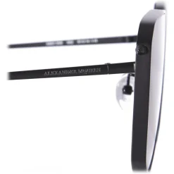 Alexander McQueen - Piercing Shield Metal Sunglasses - Black - Alexander McQueen Eyewear - Avvenice