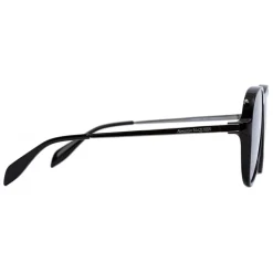 Alexander McQueen - Piercing Pilot Acetate Sunglasses - Black - Alexander McQueen Eyewear - Avvenice