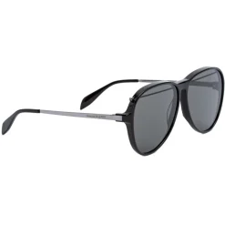 Alexander McQueen - Piercing Pilot Acetate Sunglasses - Black - Alexander McQueen Eyewear - Avvenice
