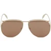 Alexander McQueen - Piercing Pilot Metal Sunglasses - Gold Brown - Alexander McQueen Eyewear - Avvenice