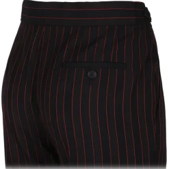 Alexander McQueen - Pinstriped Trousers - Black Burgundy - Alexander McQueen Exclusive Luxury Collection - Avvenice