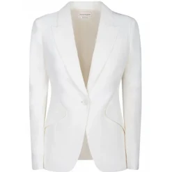 Alexander McQueen - Single Breasted Blazer - White - Alexander McQueen Exclusive Luxury Collection - Avvenice