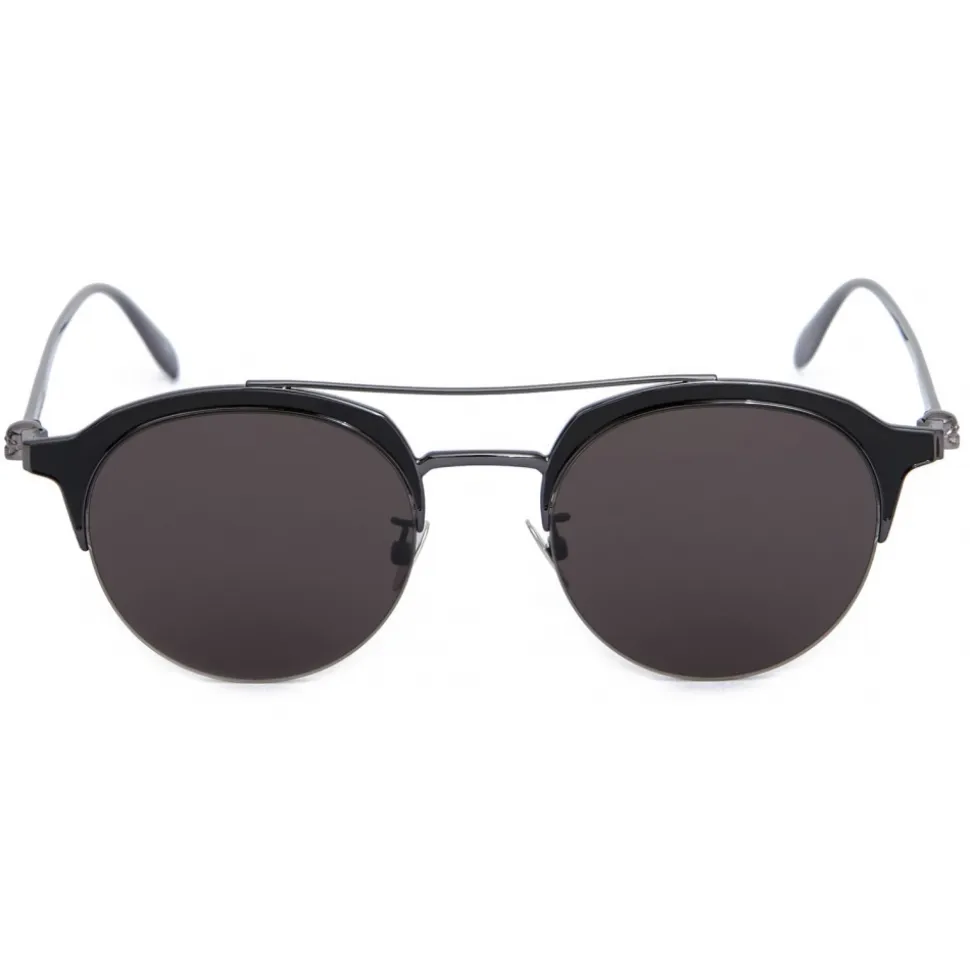 Alexander McQueen - Skull Panthos Metal Sunglasses - Ruthenium - Alexander McQueen Eyewear - Avvenice