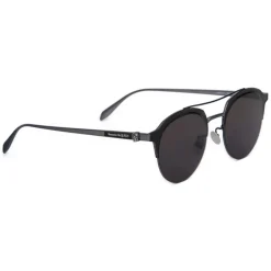 Alexander McQueen - Skull Panthos Metal Sunglasses - Ruthenium - Alexander McQueen Eyewear - Avvenice