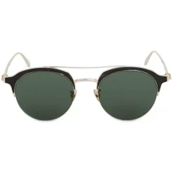 Alexander McQueen - Skull Panthos Metal Sunglasses - Gold Green - Alexander McQueen Eyewear - Avvenice