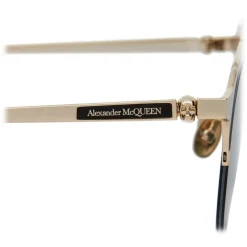 Alexander McQueen - Skull Panthos Metal Sunglasses - Gold Green - Alexander McQueen Eyewear - Avvenice