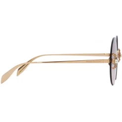 Alexander McQueen - Spider Jeweled Round Sunglasses - Gold Violet - Alexander McQueen Eyewear - Avvenice