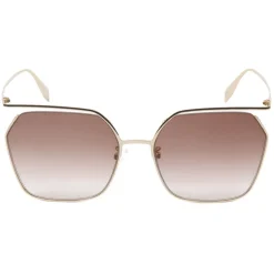 Alexander McQueen - The Cut Square Sunglasses - Light Gold Brown - Alexander McQueen Eyewear - Avvenice