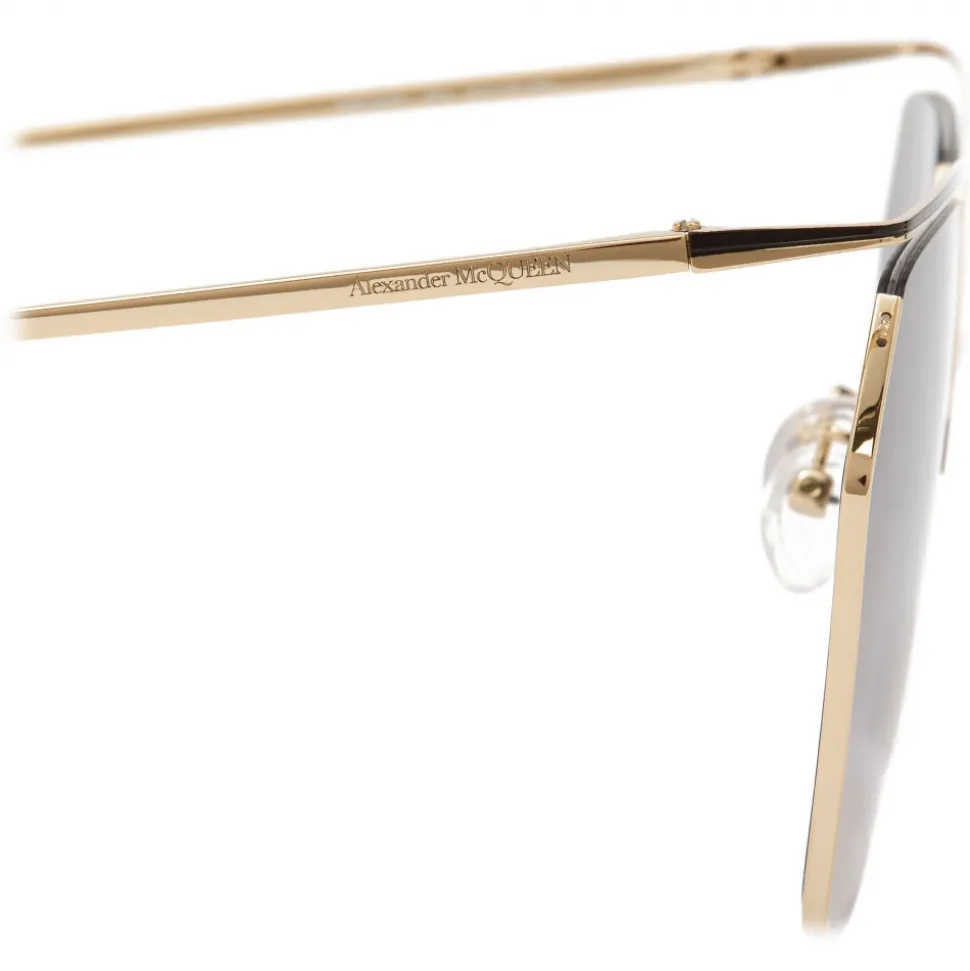 Alexander McQueen - The Cut Square Sunglasses - Light Gold Brown - Alexander McQueen Eyewear - Avvenice