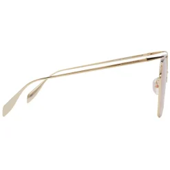 Alexander McQueen - The Cut Square Sunglasses - Light Gold Red - Alexander McQueen Eyewear - Avvenice