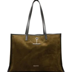 Alexander McQueen - Tote Bag with Pendant - Brown Black - Alexander McQueen Exclusive Luxury Collection - Avvenice