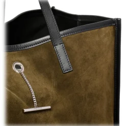 Alexander McQueen - Tote Bag with Pendant - Brown Black - Alexander McQueen Exclusive Luxury Collection - Avvenice