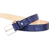 Ammoment - Belt - Nile Crocodile in Nubuck Navy - Leather High Quality Luxury Belt - Avvenice