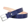 Ammoment - Belt - Nile Crocodile in Navy - Leather High Quality Luxury Belt - Avvenice