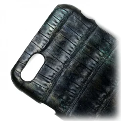 Ammoment - Caiman in Black Northern Light - Leather Cover - iPhone 8 / 7 - Avvenice